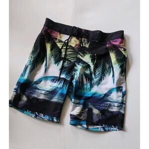 No Boundaries Swim Trunks Men 32”Multicolor Board Shorts Beach Bathing Suit